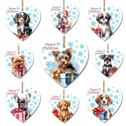 Christmas puppy dog hanging - christmas,