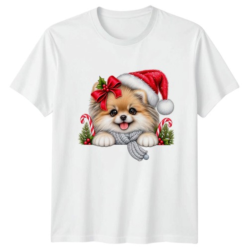 Cute christmas pomeranian - christmas,
