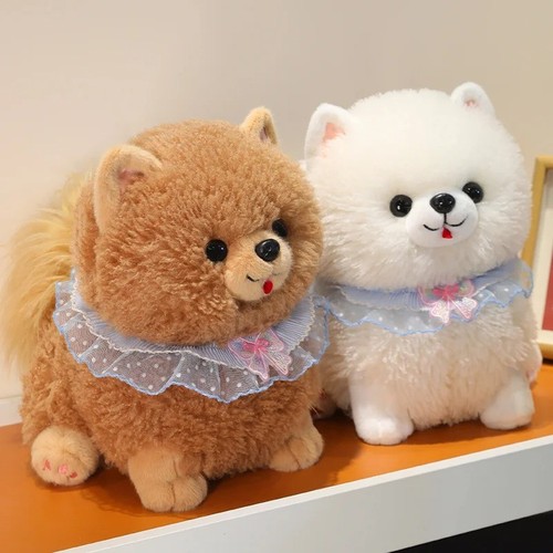 Realistic pomeranian dog plush - realistic,