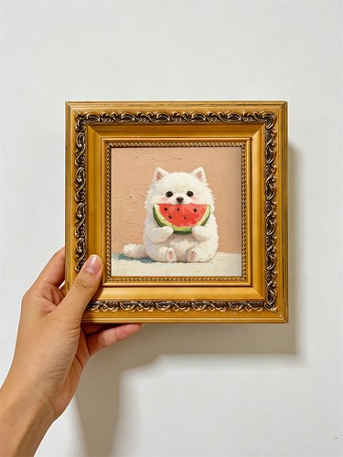 Pomeranian puppy watermelon - puppy,
