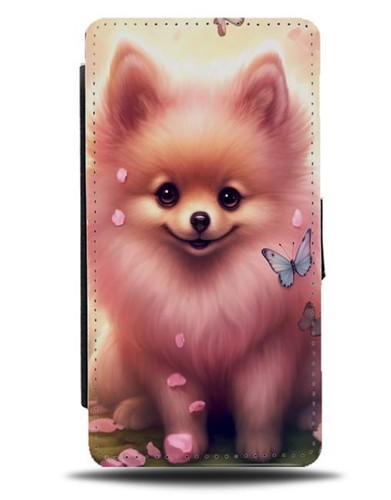 Pink pomeranian puppy - pink, flip